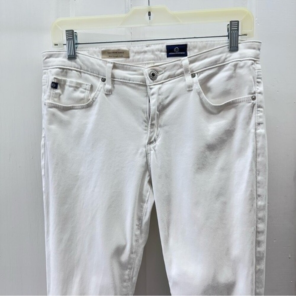 AG‎ Adriano Goldschmied The Stevie Ankle White Slim Straight Jeans 29R